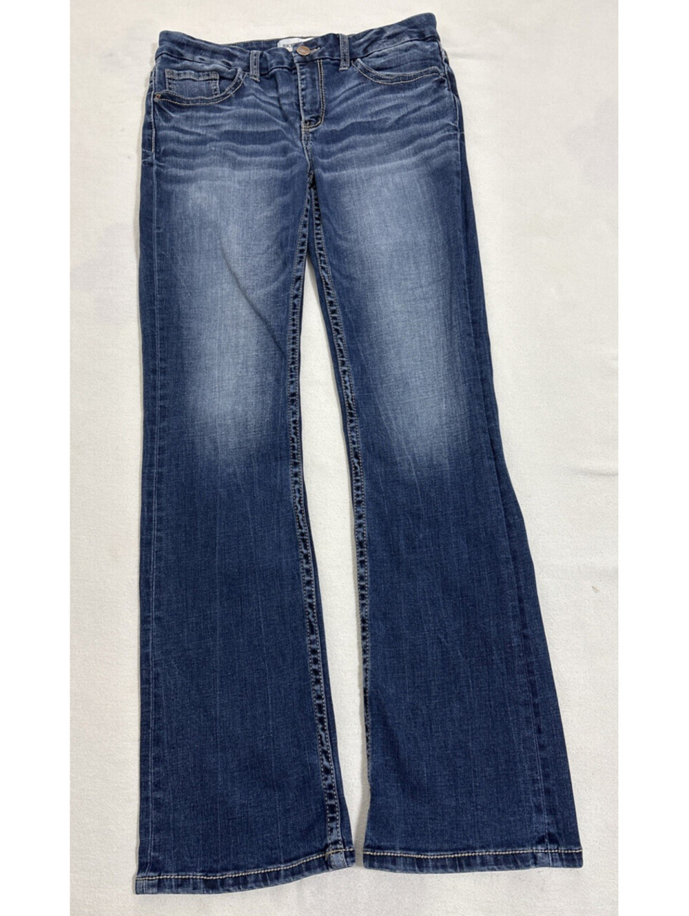 BKE Stella Bootcut Jeans Blue Denim Distressed Women's 30x30 Y2K